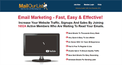 Desktop Screenshot of mailourlist.com