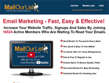 Tablet Screenshot of mailourlist.com